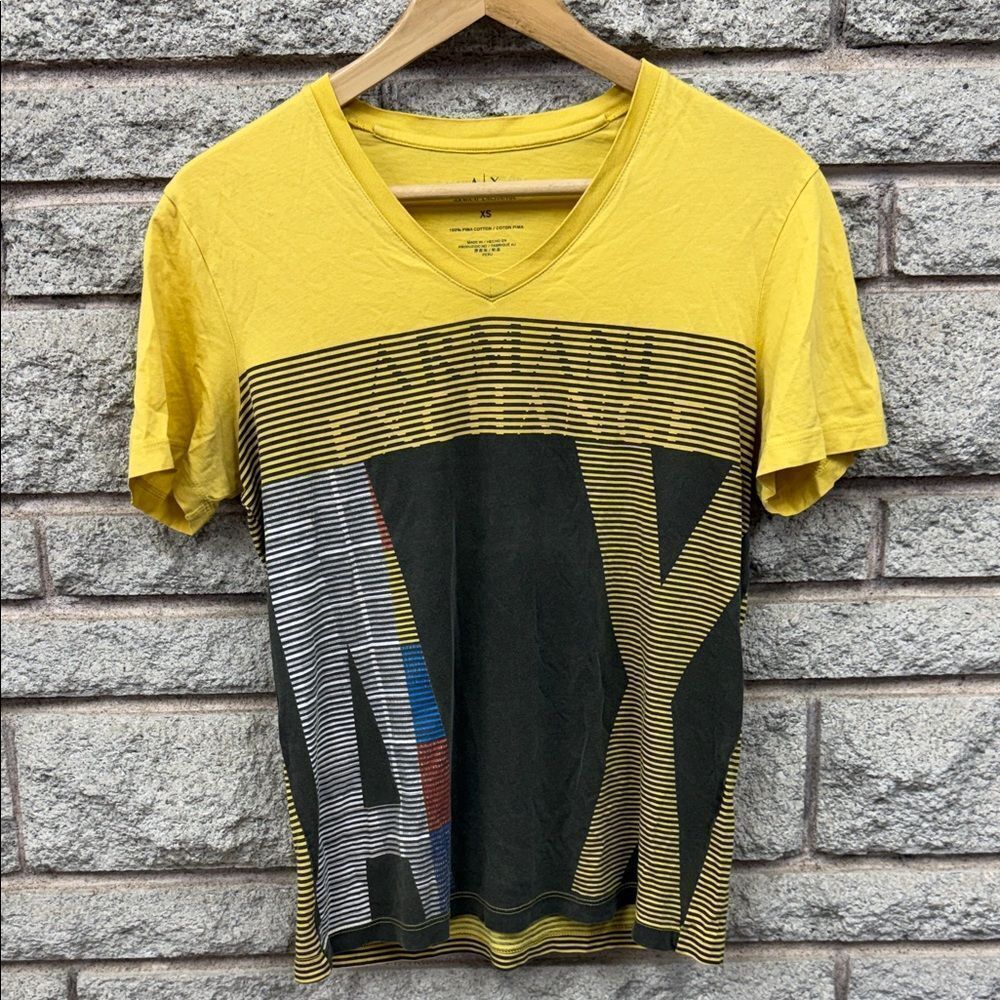 Armani Exchange Yellow Graphic Tee